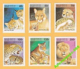 Фауна Фауна ^/--/^ 1995 БЕНИН ФАУНА Кошки Животные Полн.Серия MNH** ^_^^^ 1995 Бенін Фауна Кішки Тварини Полн.Серія MNH** - фото фото фото