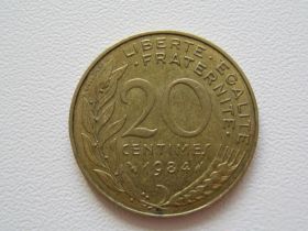 Франція Франция ^/--/^ Франция 20 сантимов 1984 года #9728 ^_^^^ Франція 20 сантимів 1984 року #9728 - фото фото фото