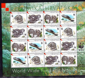 Фауна Фауна ^/--/^ Фауна . Хорватия 1999 г  MNH - WWF - к/б - ^_^^^ Хорватія 1999 р MNH - WWF - к/б - - фото фото фото