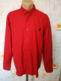 Сорочки Рубашки ^/--/^ Сорочка чоловіча червона POLO RALPH LAUREN p-p XXL ^_^^^ Рубашка мужская красная POLO RALPH LAUREN p-p XXL - фото фото фото