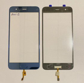 Сенсорні екрани і Дисплеї Сенсорные экраны и Дисплеи ^/--/^ Xiaomi mi /--/ 6 / mi 6 стекло для ремонта с отпечатком пальца синий цвет без ОСА пленки ^_^^^ Xiaomi mi /--/ 6 / mi 6 скло для ремонту з відбитком пальця синій колір без ОСА плівки - фото фото фото