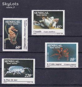 Фауна Фауна ^/--/^ Фауна . Сенегал 1968 г MNH - фауна моря ^_^^^ Сенегал 1968 MNH - фауна моря - фото фото фото