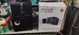 Колонки акустика Колонки, акустика ^/--/^ Акустическая система Microlab M-105 № 24090110 ^_^^^ Акустична система Microlab M-105 No 24090110 - фото фото фото