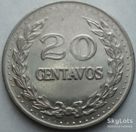 Колумбія Колумбия ^/--/^ Колумбия 20 сентаво 1973  11/02 /--/ к /--/ 00 ^_^^^ Колумбія 20 сентаво 1973 11/02 /--/ к /--/ 00 - фото фото фото