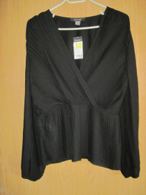Блузки, сорочки Блузки, рубашки ^/--/^ Новая черная  блузка -плиссе  &amp;quot;PRIMARK&amp;quot; р. 48 ^_^^^ Нова чорна блузка - пліссі &amp;quot;PRIMARK &amp;quot; р. 48 - фото фото фото