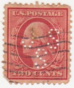 Північна Америка Северная Америка ^/--/^ США 1908 г.№ 260 гашеная перфин ^_^^^ США 1908 р. No 260 гашена перфін - фото фото фото