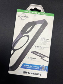 Чохли, бампера Чехлы, бампера ^/--/^ Чохол iTSkins для iPhone 15 Pro HYBRID R Sling 2.0 with MagSafe Black and transparent ^_^^^ Чехол iTSkins для iPhone 15 Pro HYBRID R Sling 2.0 with MagSafe Black and transparent - фото фото фото
