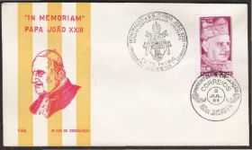 Америка Америка ^/--/^ Бразилия 1964 ГЕРБ ВАТИКАНА ПАПА РИМСКИЙ ИОАН XXIII ПАПСТВО РЕЛИГИЯ ХРИСТИАНСТВО КПД Mi.1058 ^_^^^ Бразилія 1964 ГЕРБ ВАТИКАНА ПАПА РИМСЬКИЙ ІОАН XXIII ПАПСТВО РЕЛІГІЯ ХРИСТИАНСТВО КПД Mi.1058 - фото фото фото