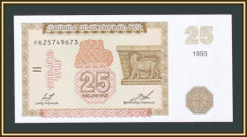 Вірменія Армения ^/--/^ Армения 25 драмов 1993 P-34  (34 /--/ a) UNC ^_^^^ Вірменія 25 драмів 1993 P-34 (34 /--/ a) UNC - фото фото фото