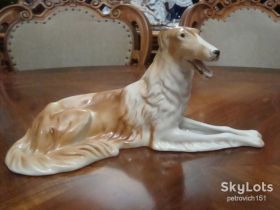 Статуетки, Скульптури, Фігурки, Фарфор Статуэтки, Скульптуры, Фигурки, Фарфор ^/--/^ Фарфоровая статуэтка  ( большая ) Собака Охота РУССКАЯ БОРЗАЯ ROYAL DUX БОГЕМИЯ ЧЕХОСЛОВАКИЯ ^_^^^ Фарфорова статуетка (велика) Собака Полювання РОСІЙСЬКА БОРЗА ROYAL DUX БОГЕМІЯ ЧЕХОСЛОВАКИЯ - фото фото фото
