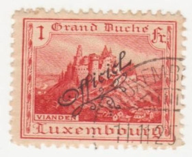 Бенілюкс Бенилюкс ^/--/^ Люксембург officiel  1922 г № 143 гашеная ^_^^^ Люксембург officiel 1922 р. No 143 гашена - фото фото фото