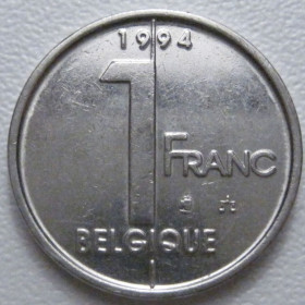 Бельгія Бельгия ^/--/^ Бельгія 1 франк 1994 року Belgique 42795 ^_^^^ Бельгия 1 франк 1994 года Belgique 42795 - фото фото фото