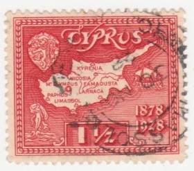 Кіпр Кипр ^/--/^ Кипр греческий  1928 г..№ 110 гашеная ^_^^^ Кіпр грецький 1928 р. No 110 гашена - фото фото фото