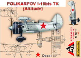 : : ^/--/^ AMG 48319 Поликарпов И-15 бис ТК  (высотный), 1/48 масштаб ^_^^^ AMG 48319 Полікарпов І-15 біс ТК (висотний), 1/48 масштаб - фото фото фото