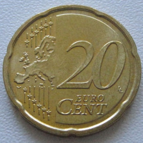 Сучасні c  року Современные c  года ^/--/^ Німеччина 20 євроцентів 2020 року F #38977 ^_^^^ Германия 20 евроцентов 2020 года F #38977 - фото фото фото