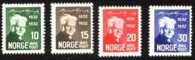 Скандинавія Скандинавия ^/--/^ Норвегия 1932  г. № 163-166 ** серия ^_^^^ Норвегія 1932 р. No 163-166 ** серія - фото фото фото