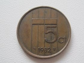 Нідерланди Нидерланды ^/--/^ Нидерланды 5 центов 1982 года П /--/ 2-338 ^_^^^ Нідерланди 5 центів 1982 року П /--/ 2-338 - фото фото фото