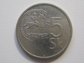 Словаччина Словакия ^/--/^ Словакия 5 крон 1993 года 34534 ^_^^^ Словаччина 5 крон 1993 року 34534 - фото фото фото