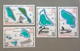Флора Флора ^/--/^ Кирибати Корабль Пальма Рыба Карта 1983 ^_^^^ Корабель Пальма Риба Карта 1983 - фото фото фото