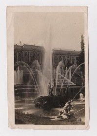 СРСР СССР ^/--/^ ПЕТЕРГОФ - ФОНТАН САМСОН  ПОЧТОВАЯ КАРТОЧКА 1930-х гг. ^_^^^ Петергоф - фонтан Самсон поважна картка 1930-х рр. - фото фото фото