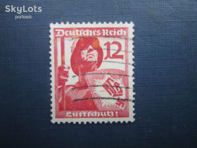 Третій Рейх (-) Третий Рейх (-) ^/--/^ Марка Німеччина Рейх 1937 ППО 12 пф гаш ^_^^^ Марка Германия Рейх 1937 ПВО 12 пф гаш - фото фото фото