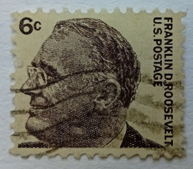 Північна Америка Северная Америка ^/--/^ США 1966 Рузвельт, гашеная ^_^^^ 1966 — Рузвельт, гашена - фото фото фото