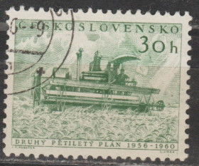 Чехословаччина Чехословакия ^/--/^ Чехословакия Чехословаччина 1956 пятилетний план комбайн ^_^^^ Чехословаччина 1956 п'ятирічний план комбайн - фото фото фото