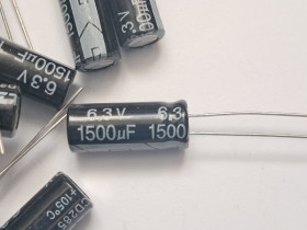 Конденсатори Конденсаторы ^/--/^ Конденсатор 1500 /--/ мкф 6,3 /--/ В 8 /--/ х /--/ 20 /--/ мм 105 /--/ с - фото фото фото