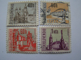 Чехословаччина Чехословакия ^/--/^ ЧССР, Михель 2009,том I, 1657-1660, Города. ^_^^^ ЧССР, Міхель 2009,том I, 1657-1660, Міста. - фото фото фото