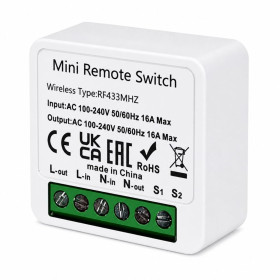 Реле Реле ^/--/^ Одноканальне бездротове RF реле 220 /--/ В 16 /--/ A | Дистанційний вимикач 433 МГц ^_^^^ Одноканальное беспроводное RF реле 220 /--/ В 16 /--/ A | Дистанционный выключатель 433 МГц - фото фото фото