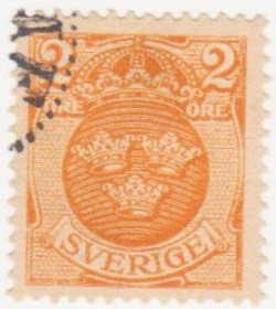 Інші країни Другие страны ^/--/^ Швеция 1911  г. № 65 гашеная ^_^^^ Швеція 1911 р. No 65 гашена - фото фото фото