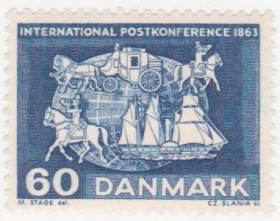 Балтійські країни Балтийские страны ^/--/^ Дания   1963 г. №  418 А ** ^_^^^ Данія 1963 No 418 А ** - фото фото фото