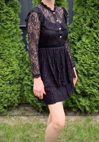 Сукні Платья ^/--/^ Сукня Мереживна. ZARA. Новорічна. Чорна. XS/S розмір. ^_^^^ Платье Сетевное. ZARA. Новогодняя. Черная. XS/S размер. - фото фото фото