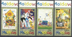 Молдова Молдова ^/--/^ Молдова 2001 живопись детские рисунки 4 /--/ м. ^_^^^ Молдова 2001 живопис дитячі малюнки 4 /--/ м. - фото фото фото