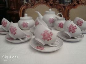 Кухонне начиння, посуд, столове срібло Кухонная утварь, посуда, столовое серебро ^/--/^ Красивый Чайный Сервиз Роза Фарфор СССР Дулево №228 ^_^^^ Красивий Чайний Сервіз Роза Фарфор СРСР Дулево No /--/ 228 - фото фото фото