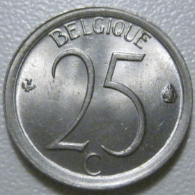 Бельгія Бельгия ^/--/^ Бельгія 25 сантимів 1973 року Belgique 42376 ^_^^^ Бельгия 25 сантимов 1973 года Belgique 42376 - фото фото фото
