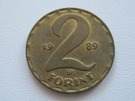 Угорщина Венгрия ^/--/^ Венгрия 2 форинта 1989 года #18233 ^_^^^ Угорщина 2 форинти 1989 року #18233 - фото фото фото