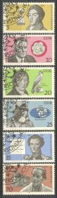 НДР, ФРН ГДР, ФРГ ^/--/^ ГДР 1980 наука Кюри Клаузевиц Вегенер Mi 2492-2497 ^_^^^ НДР 1980 наука Кюрі Клаузевіц Вегенер Mi 2492-2497 - фото фото фото