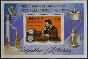 Інше Другое ^/--/^ Либерия Космос Телефон Белл 1976 ^_^^^ Ліберія Космос Телефон Белл 1976 - фото фото фото