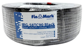 Кабелі Кабели ^/--/^ Кабель Finmark Фінмарк RG 58 TC 90 CU багатожильний мідний 50 Ом антенний для модемів і роутерів 100 метрів ^_^^^ Кабель Finmark Финмарк RG 58 TC 90 CU многожильный медный 50 Ом антенный для модемов и роутеров 100 метров - фото фото фото