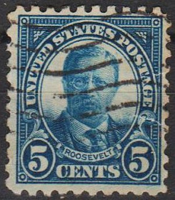Північна Америка Северная Америка ^/--/^ 1923 - США - Стандарт - Рузвельт 5 Mi.267 _гаш ^_^^^ 1923 - США - Стандарт - Рузвельт 5 Mi.267 - фото фото фото