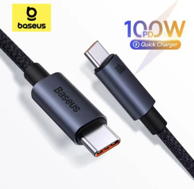 Зарядні пристрої Зарядные устройства ^/--/^ Кабель Type-C to Type-C Baseus 100 /--/ W (1 метр), шнур швидкої зарядки для ноутбука, телефона та поверба ^_^^^ Кабель Type-C to Type-C Baseus 100 /--/ W (1 метр), шнур быстрой зарядки для ноутбука, телефона и поверба - фото фото фото