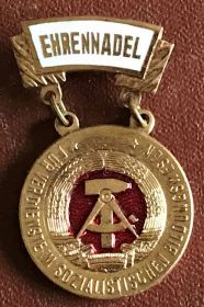 Пам'ятні і ювілейні Памятные и юбилейные ^/--/^ EHRENNADEL Знак Пошани за послуги в соціалістичній освіті ^_^^^ EHRENNADEL Знак Почета за услуги в социалистическом образовании - фото фото фото