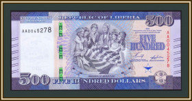 Ліберія Либерия ^/--/^ Либерия 500 долларов 2022 P-42  (42 /--/ s) UNC Новинка! ^_^^^ Ліберія 500 доларів 2022 P-42 (42 /--/ s) UNC Новинка! - фото фото фото