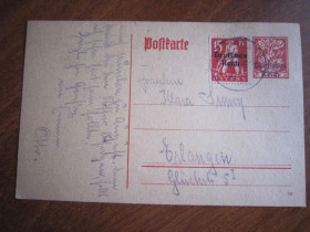 Європа Европа ^/--/^ ПОЧТОВАЯ КАРТОЧКА. РЕЙХ. 1920 Г ^_^^^ Поштова картка. Рейх. 1920 Г - фото фото фото