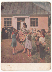 СРСР СССР ^/--/^ Приезд новой учительницы 1954 Бальтерманц Р /--/ 7 ^_^^^ Приїзд нової вчительки 1954 Бальтерманц Р /--/ 7 - фото фото фото