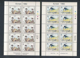 Інше Другое ^/--/^ Гибралтар Авиация Европа СЕПТ 1982 Серия в листах ^_^^^ Гібралтар Авіація Європа СЕПТ 1982 Серія в аркушах - фото фото фото