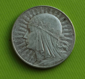 - року - года ^/--/^ 10 злотых 1933 серебро большая монета Польши оригинал df /--/ 744 ^_^^^ 1933 срібло велика монета Польщі оригінал df /--/ 744 - фото фото фото