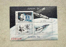 Румунія Румыния ^/--/^ Блок поштових марок Румунія &amp;quot; Космос, Авіація &amp;quot; 1994 рік ** ^_^^^ Малый лист почтовых маарок Румыния &amp;quot; Космос, Авиация &amp;quot; !994 год ** - фото фото фото