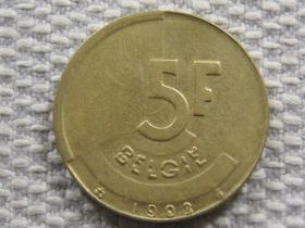 Бельгія Бельгия ^/--/^ Бельгия 5 франков 1993 года /BELGIE/ #3665 ^_^^^ Бельгія 5 франків 1993 року / BELGIE / # 3665 - фото фото фото